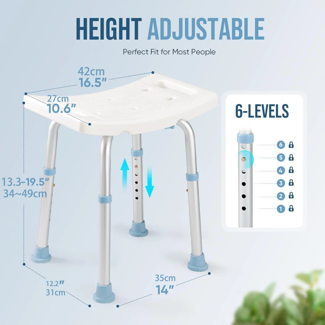 Anti-Slip Bench Bathtub Stool Seat