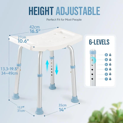 Anti-Slip Bench Bathtub Stool Seat
